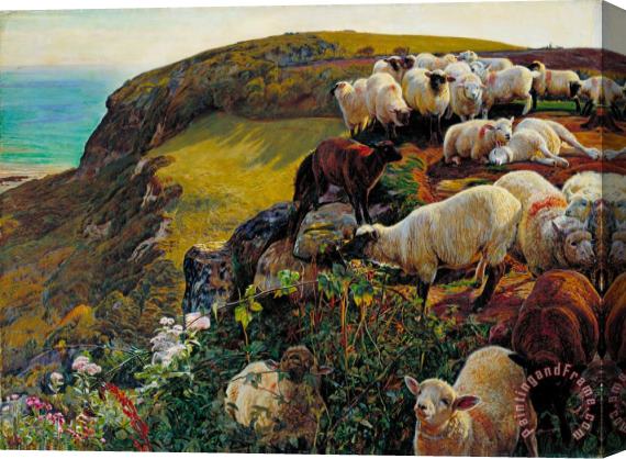 William Holman Hunt Our English Coasts, 1852 (`strayed Sheep') Stretched Canvas Painting / Canvas Art